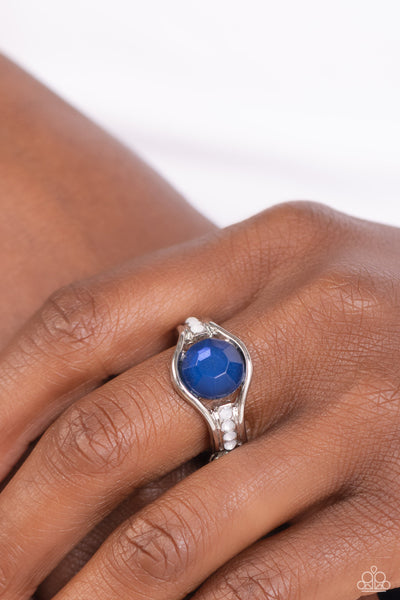 Meadow Mist - Blue Paparazzi Ring (R117)