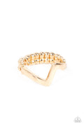 Global Shock - Gold Paparazzi Ring (R325)