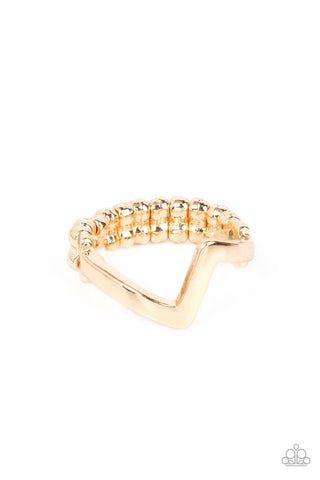 Global Shock - Gold Paparazzi Ring (R325)