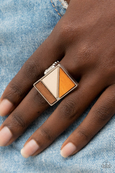 Happily EVERGREEN After - Orange Paparazzi Ring (R414)