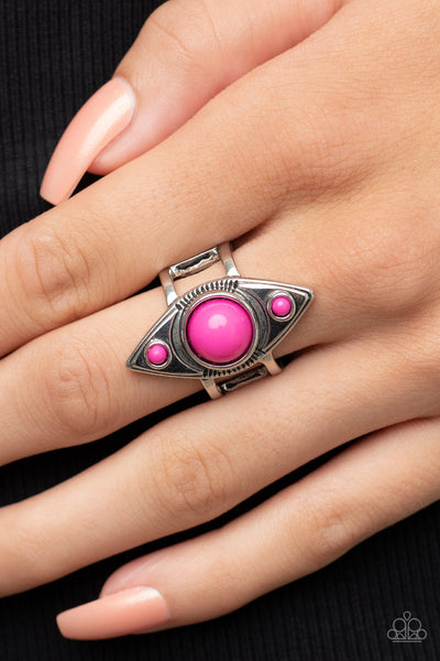 Pivoting Point - Pink Paparazzi Ring (R155)