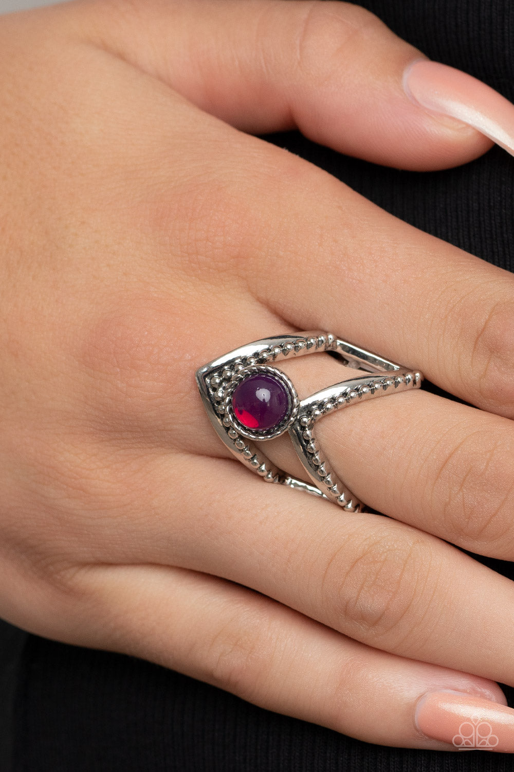 Axial Angle - Purple Paparazzi Ring