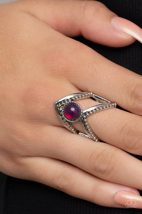 Axial Angle - Purple Paparazzi Ring