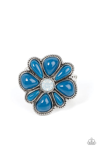 Meadow Mystique - Blue Paparazzi Ring (R124)