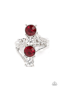 Duplicating Dazzle - Red Paparazzi Ring (R252)