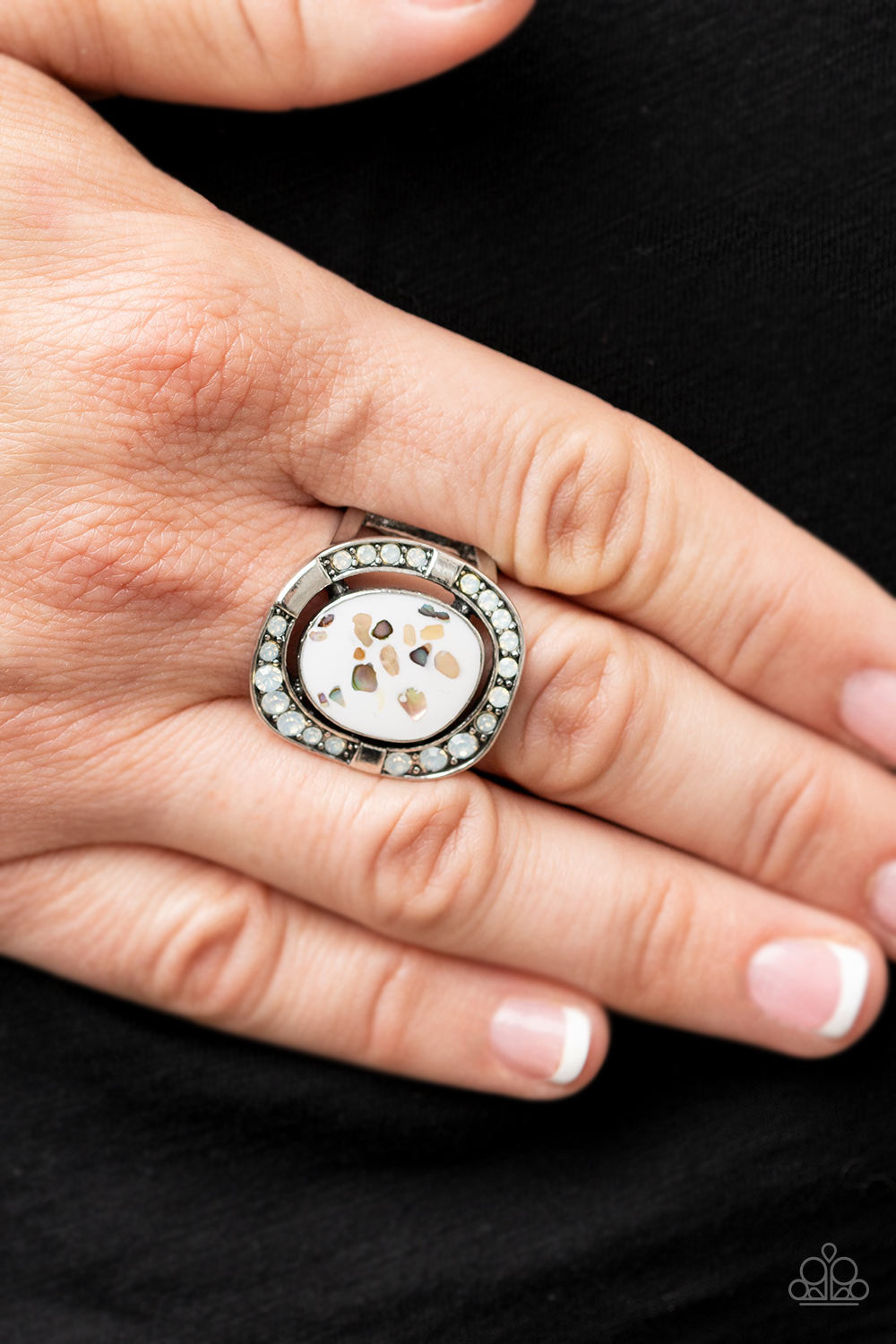 Beach Bijou - White Paparazzi Ring (R244)