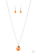 Cherokee Canyon - Orange Paparazzi Necklace (PZ-498)