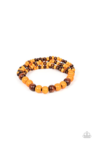 Oceania Oasis - Orange Paparazzi Bracelet (#2626)