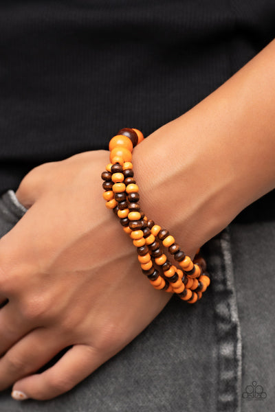 Oceania Oasis - Orange Paparazzi Bracelet (#2626)