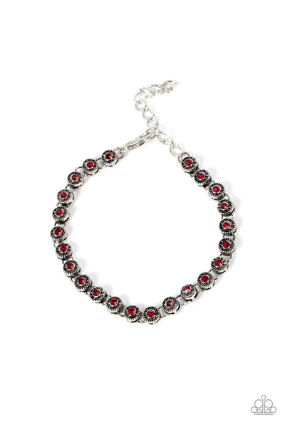 Charm School Shimmer - Red Paparazzi Bracelet (#488)