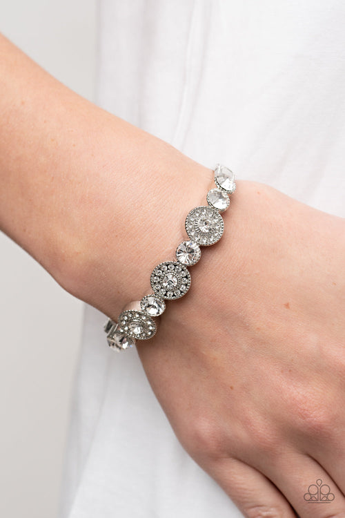 Crowns Only Club - White Paparazzi Bracelet (#5636)