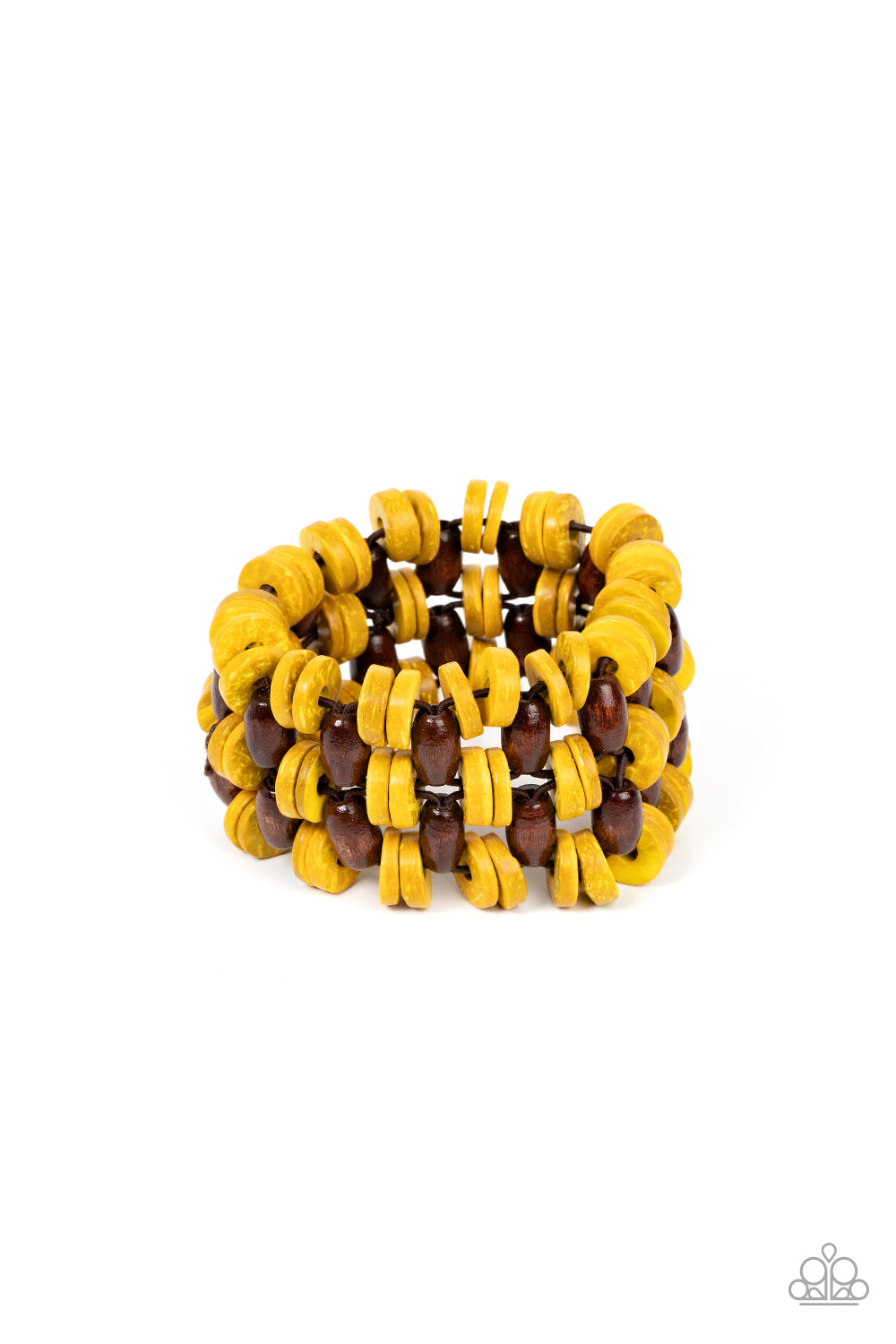 Galapagos Go-Getter - Yellow Paparazzi Bracelet (PZ-3901)