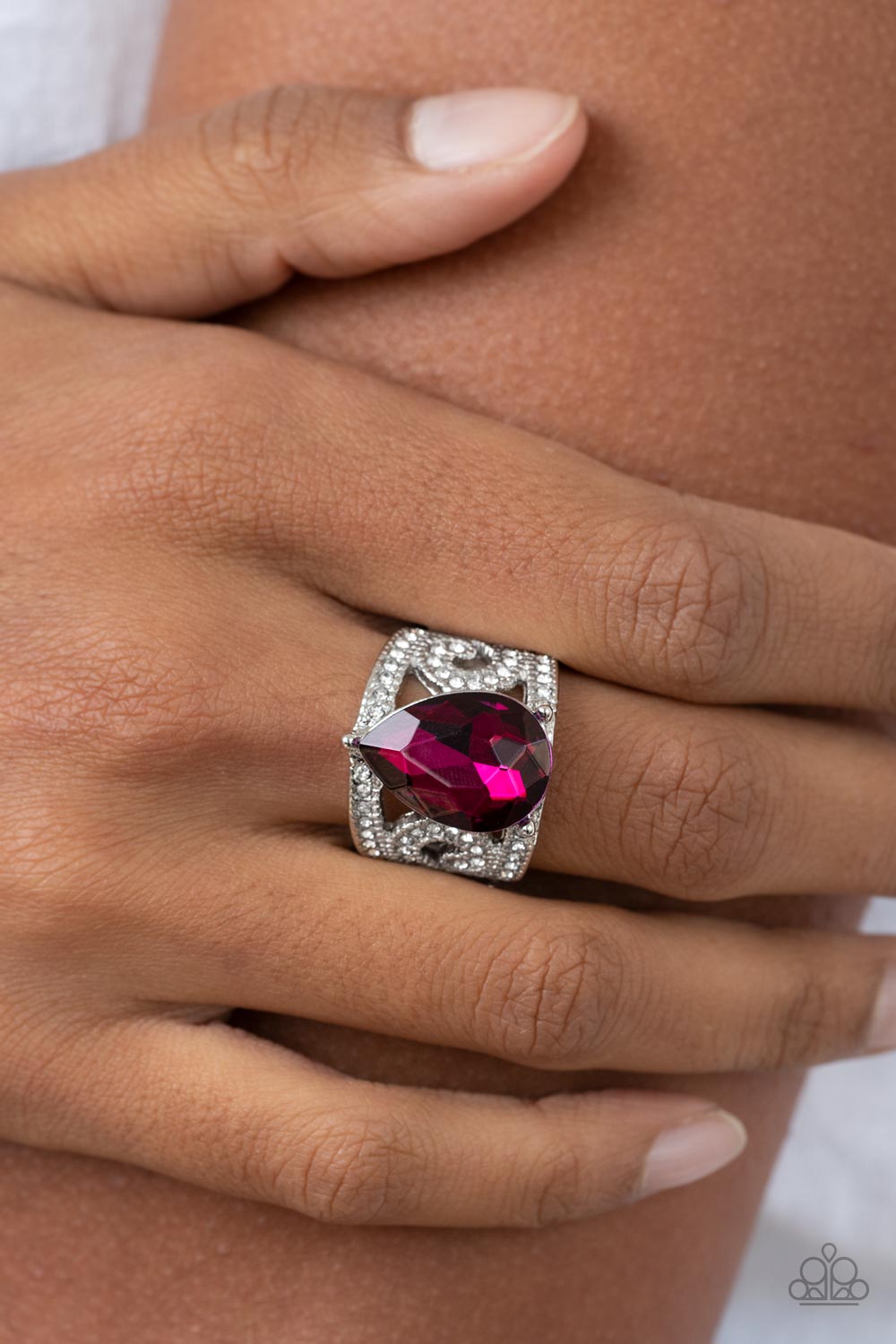 Kinda a Big Deal - Pink Paparazzi  Ring (T36)