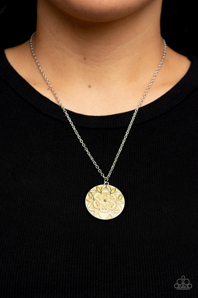 Colorfully Cottagecore - Yellow  Paparazzi Necklace (3702)