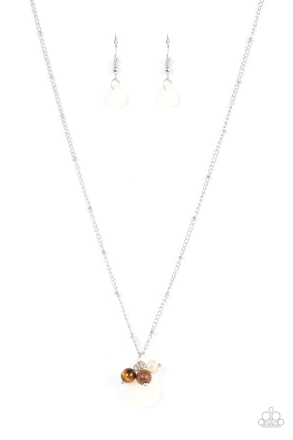 Cherokee Canyon - White Paparazzi Necklace (#3398)