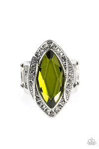 Let Me Take a REIGN Check - Green Paparazzi Ring (P78)