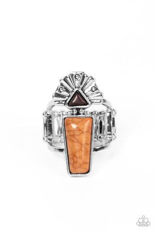 Stellar Stones - Brown Paparazzi Ring (R385)