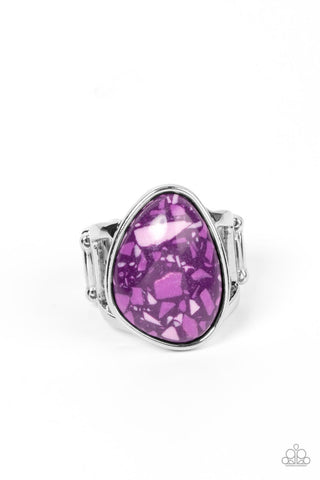Earth Hearth - Purple Paparazzi Ring (R439)