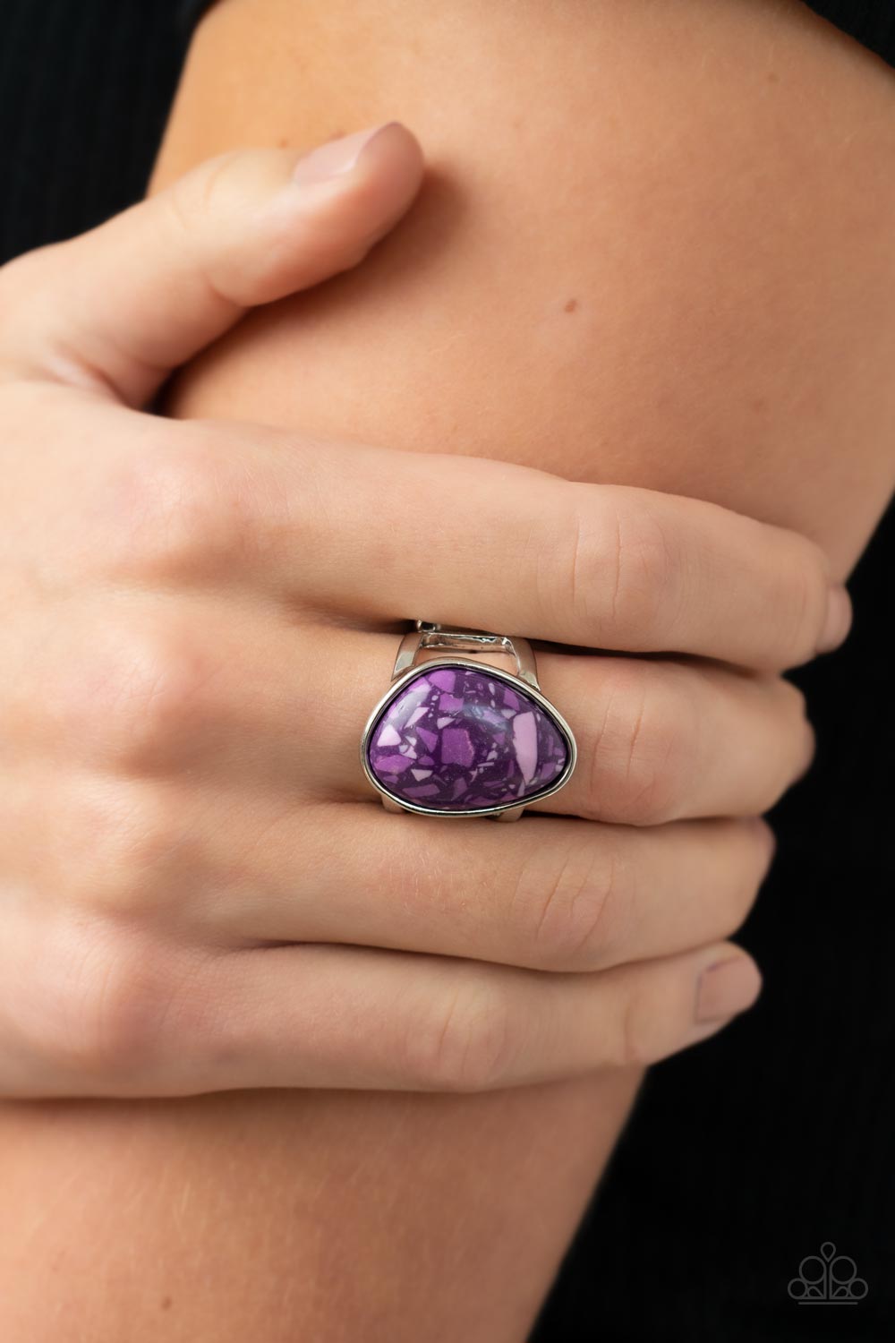 Earth Hearth - Purple Paparazzi Ring (R358)