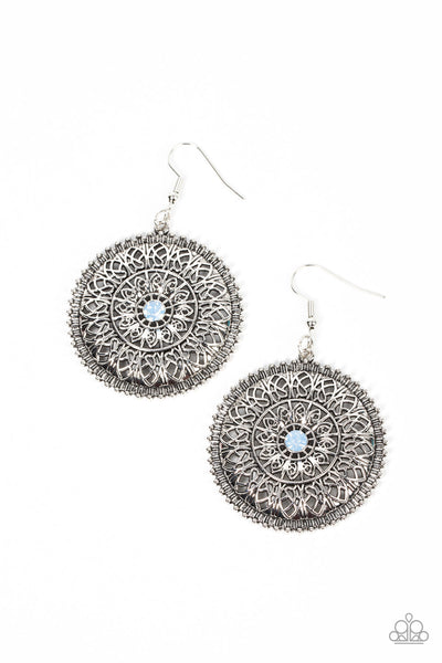 Spellbinding Botanicals - Blue Paparazzi Earring (#3691)