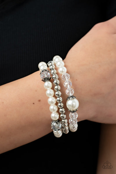 Positively Polished - White Paparazzi Bracelet