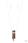 Cayman Castaway - Brown Paparazzi Necklace (#3554)