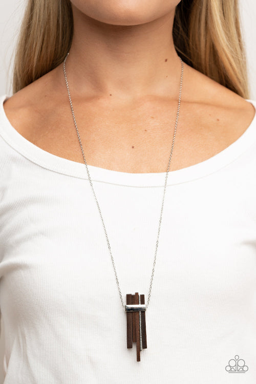 Cayman Castaway - Brown Paparazzi Necklace (#3554)