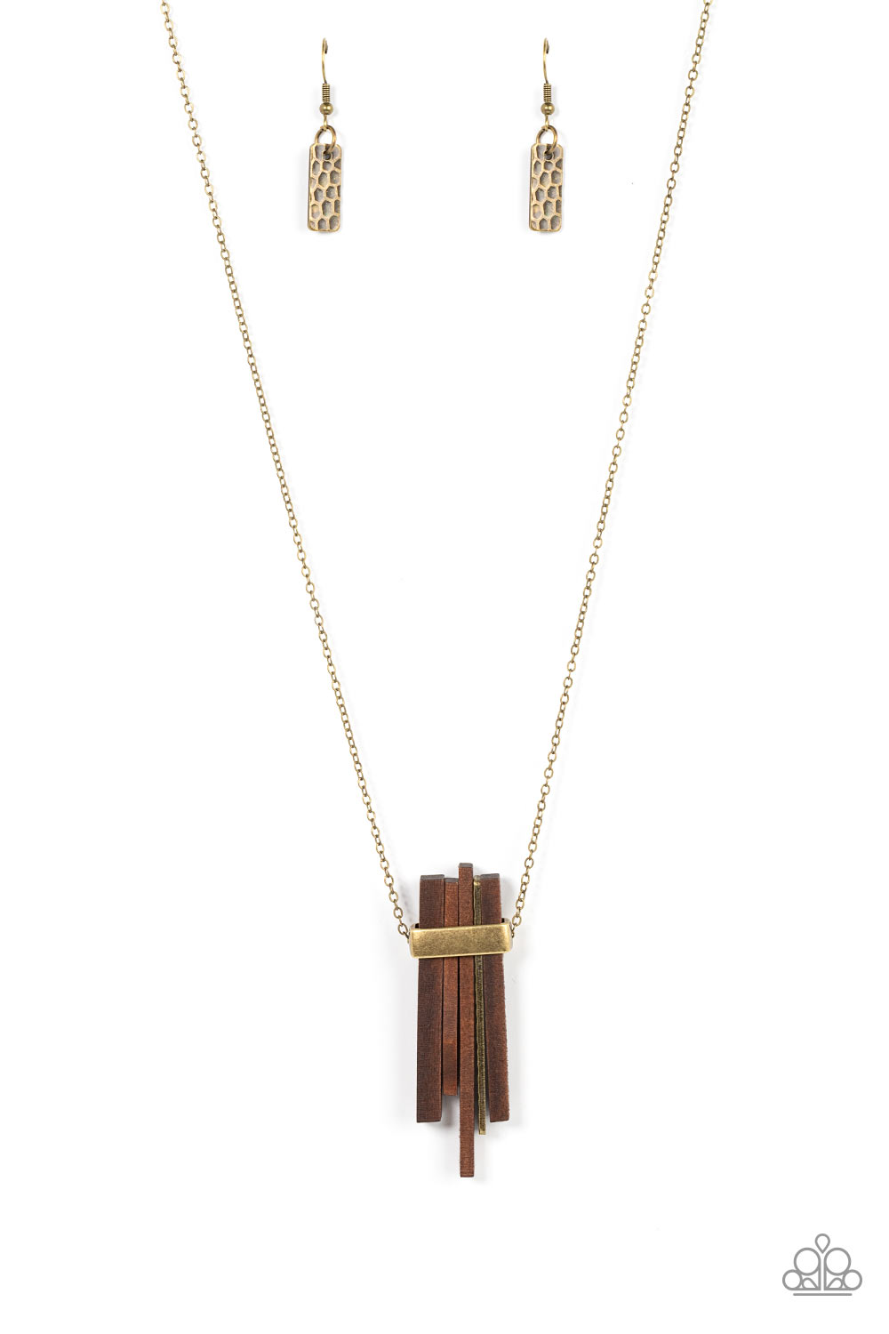 Cayman Castaway - Brass Paparazzi Necklace (#2914)