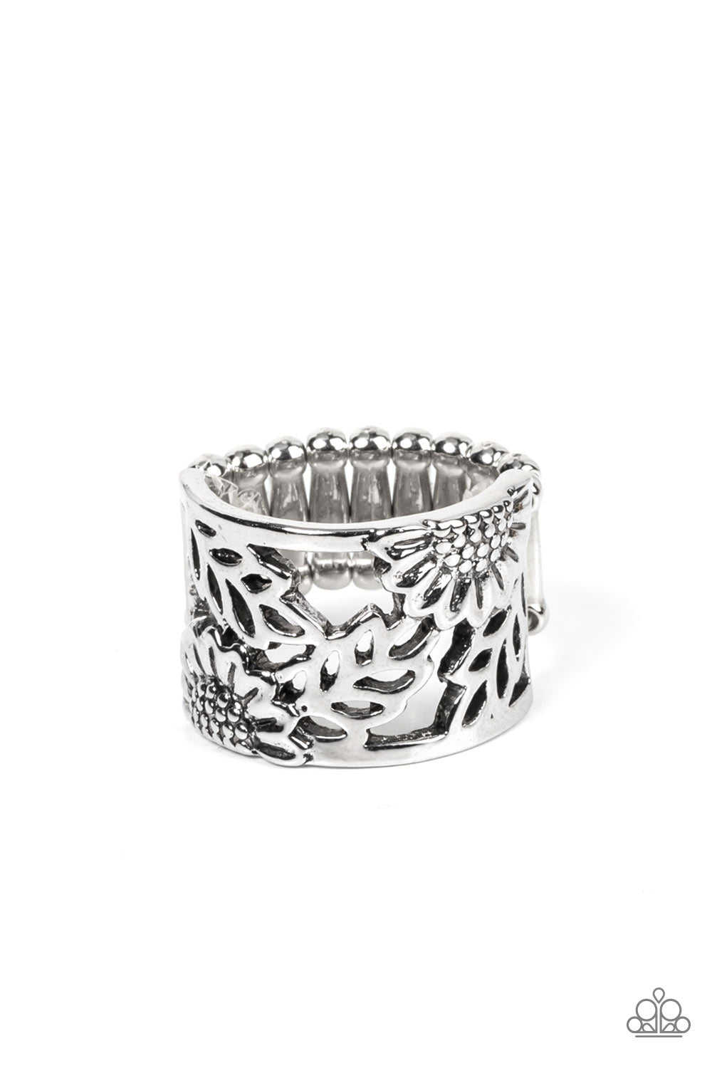 Farmhouse Foliage - Silver Paparazzi Ring (R203)