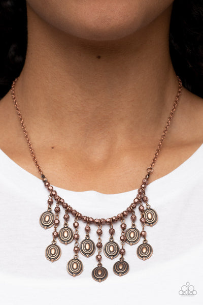 Leave it in the PASTURE - Copper Paparazzi Necklace (#4657)