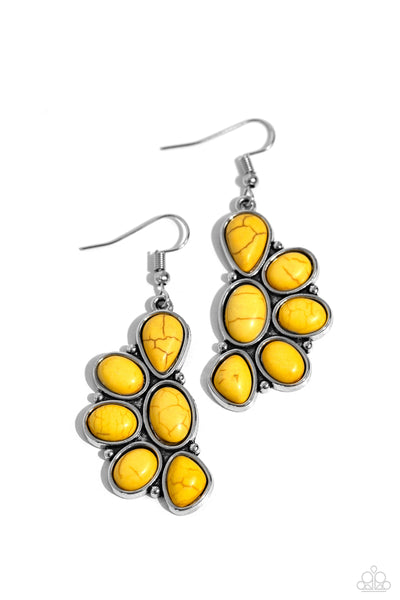 Havasu Hideaway - Yellow Paparazzi Earring (#5600)