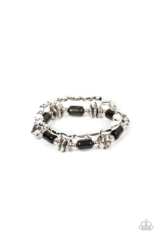 Canyon Cavern - Black Paparazzi Bracelet (#5521)