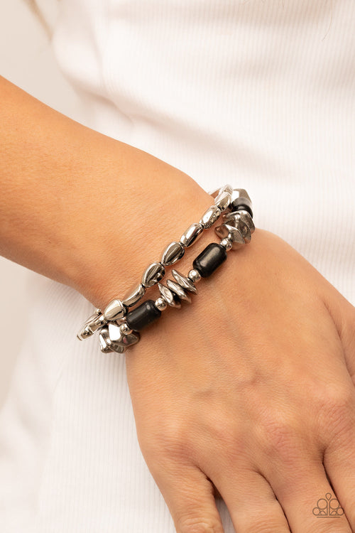 Canyon Cavern - Black Paparazzi Bracelet (#5521)