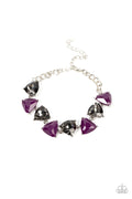 Pumped up Prisms - Purple Paparazzi Bracelet (PZ-1243)