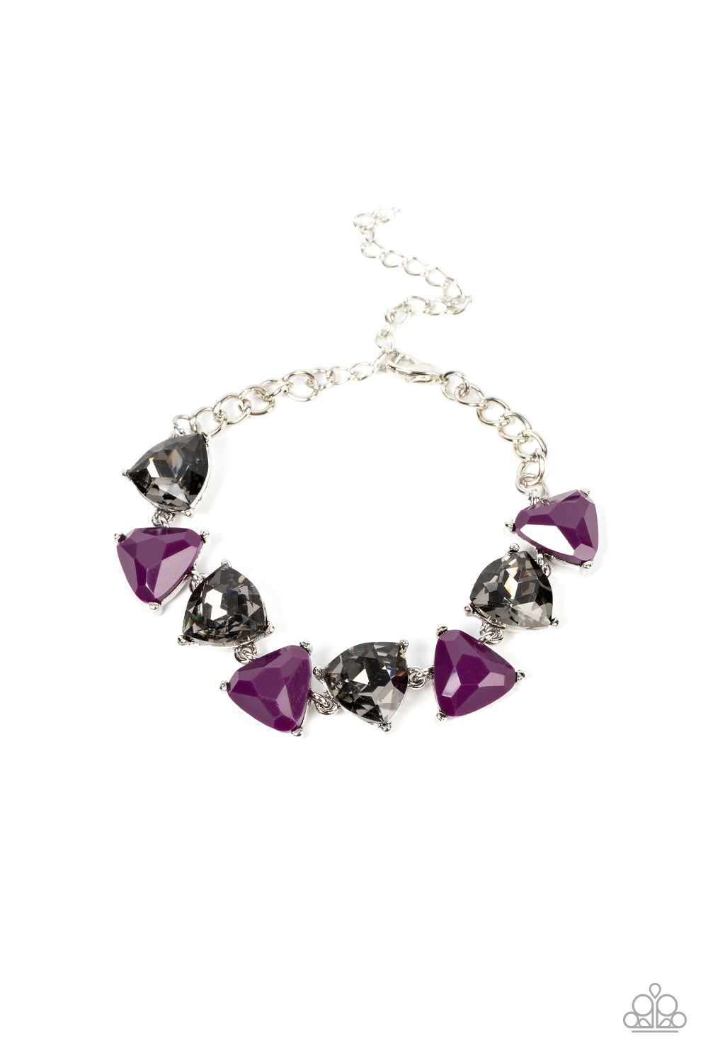 Pumped up Prisms - Purple Paparazzi Bracelet (PZ-1243)
