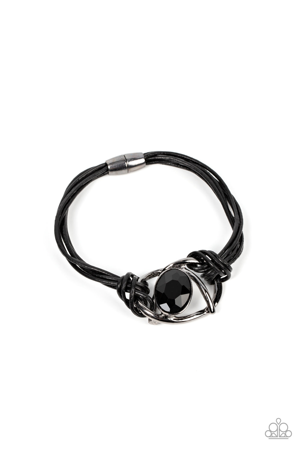 Keep Your Distance - Black Paparazzi Bracelet (#1483)