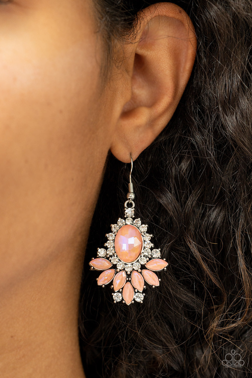 Magic Spell Sparkle - Orange Paparazzi Earring (#3503)