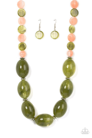 Belle of the Beach - Green Paparazzi Necklace (S030)