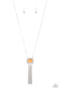 Happily Ever Ethereal - Orange Paparazzi Necklace (#3642)