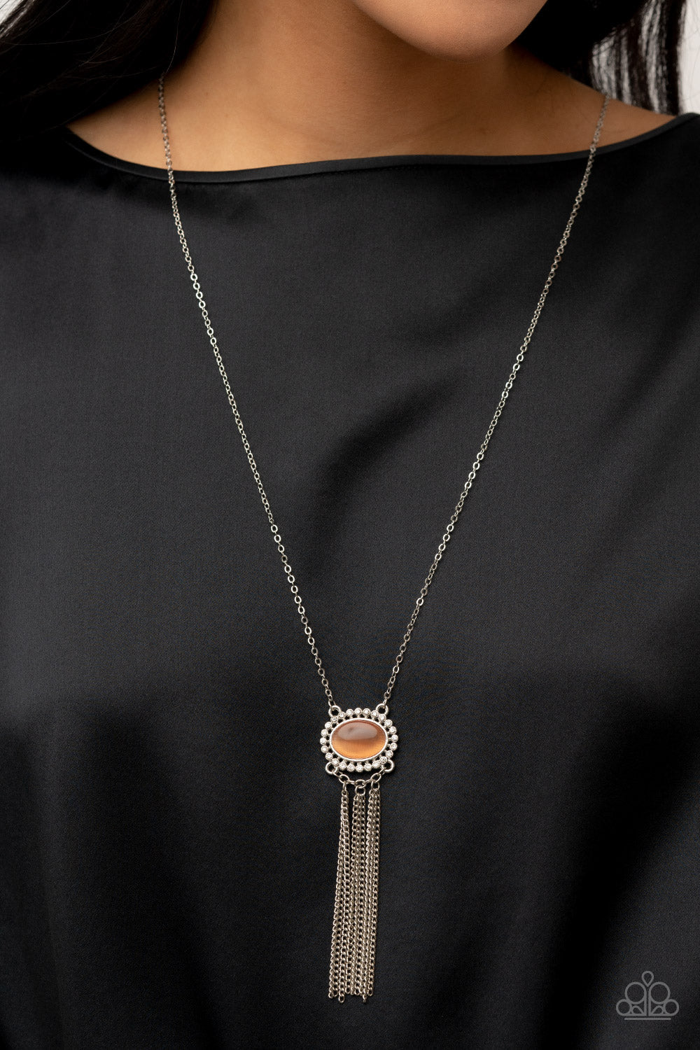 Happily Ever Ethereal - Orange Paparazzi Necklace (#3642)