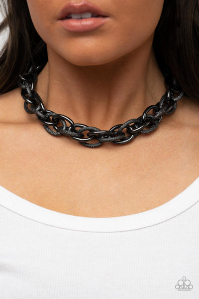 License to Chill - Black Paparazzi Necklace (#1349)