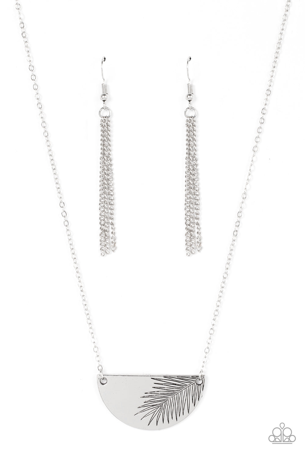 Cool, PALM, and Collected - Silver Paparazzi Necklace (#4057)
