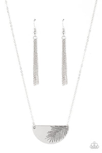 Cool, PALM, and Collected - Silver Paparazzi Necklace (#4057)