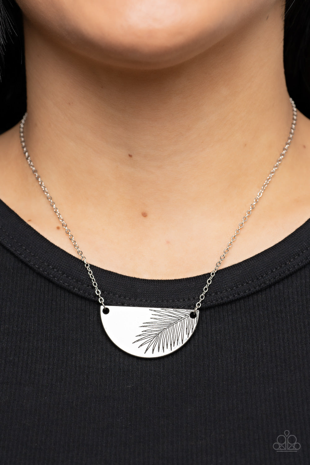 Cool, PALM, and Collected - Silver Paparazzi Necklace (#4057)