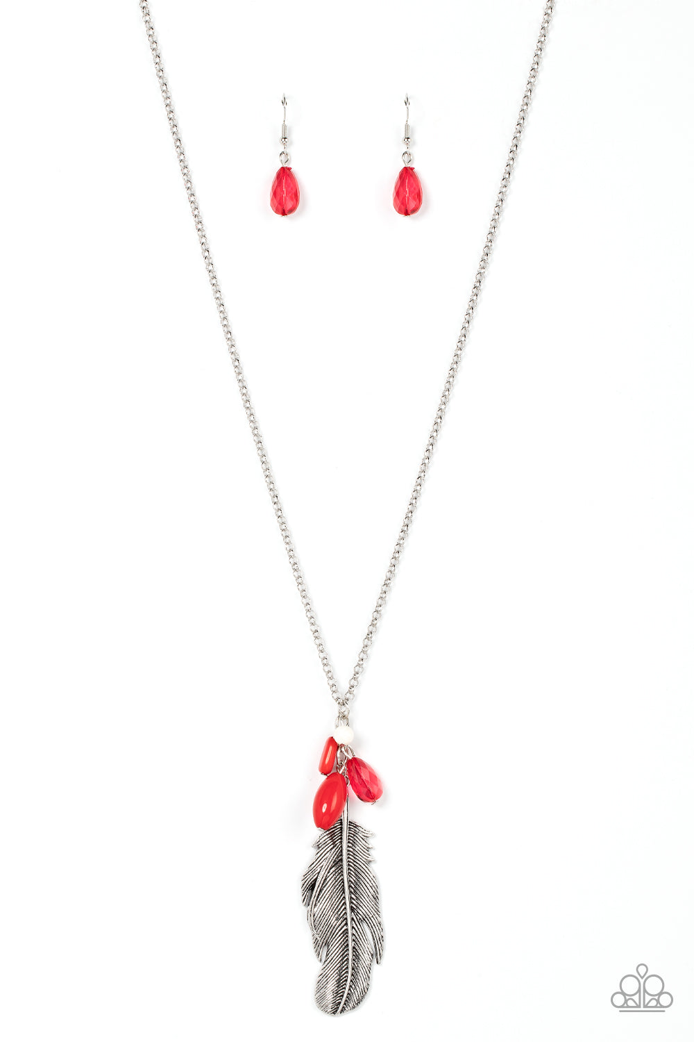 Off the FLOCK - Red Paparazzi Necklace (PZ-1250)