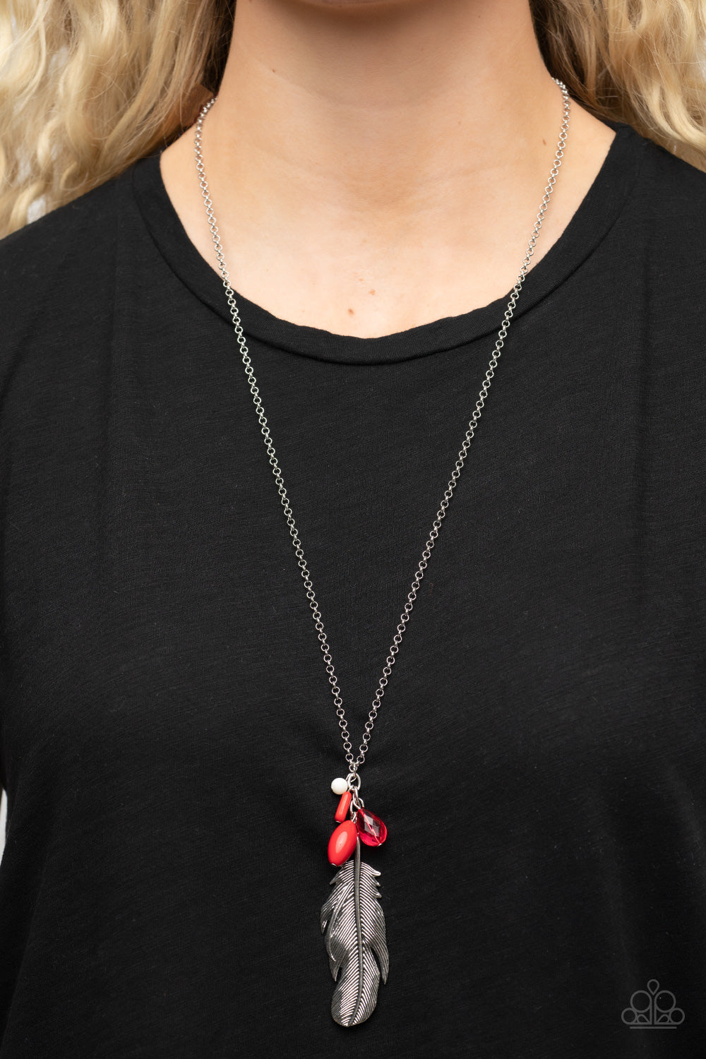 Off the FLOCK - Red Paparazzi Necklace (PZ-1250)
