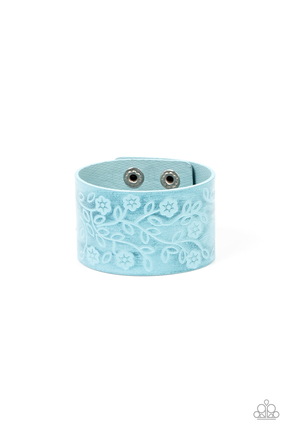 Rosy Wrap Up - Blue Paparazzi Bracelet (W181)