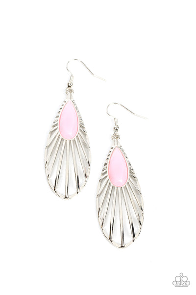 WING-A-Ding-Ding - Pink Paparazzi Earring (#3763)