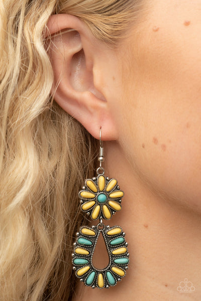 Badlands Eden - Yellow Paparazzi Earring