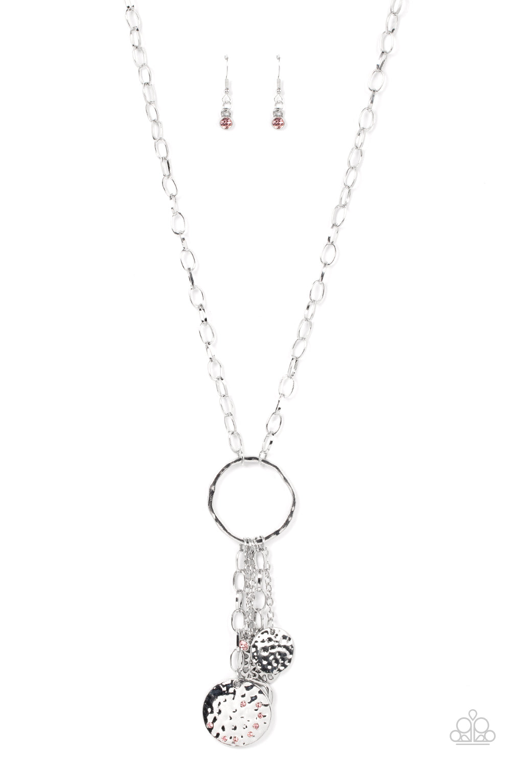 Trinket Twinkle - Pink Paparazzi Necklace (#3677)